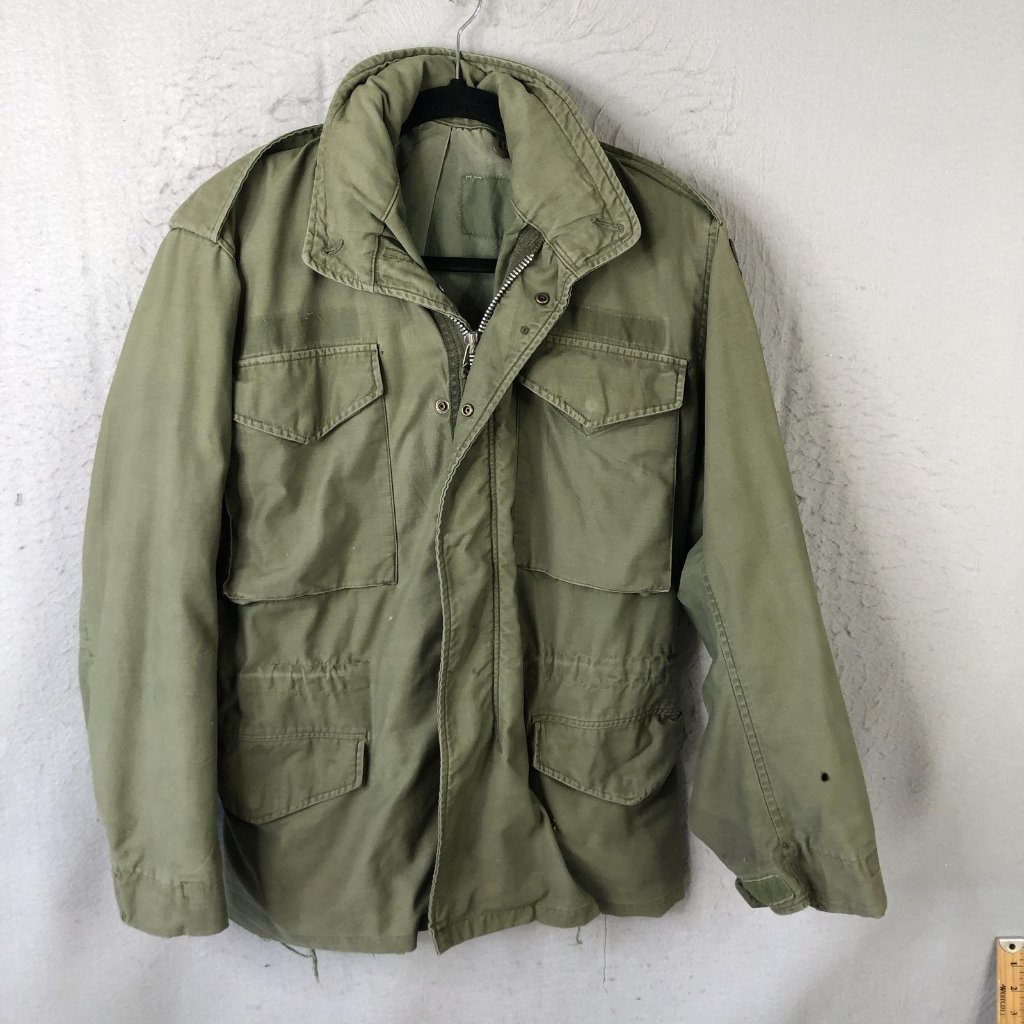 Vintage M-65 Field Jacket Men S Og Army Airborne Zip Military 70s Vietnam Era